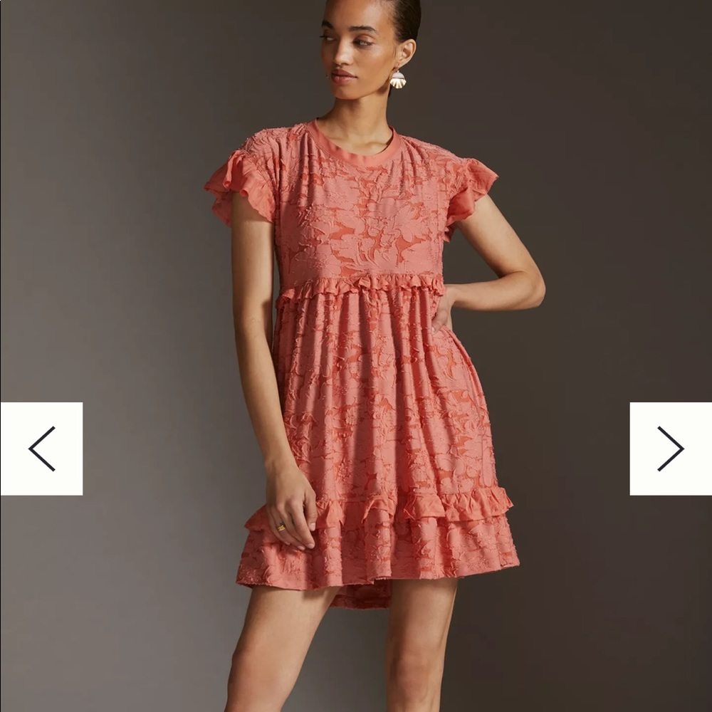 Ruffle Knit Mini Dress